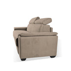 Divano letto 2 posti in tessuto marrone caribou Mercurio 194x83x97H