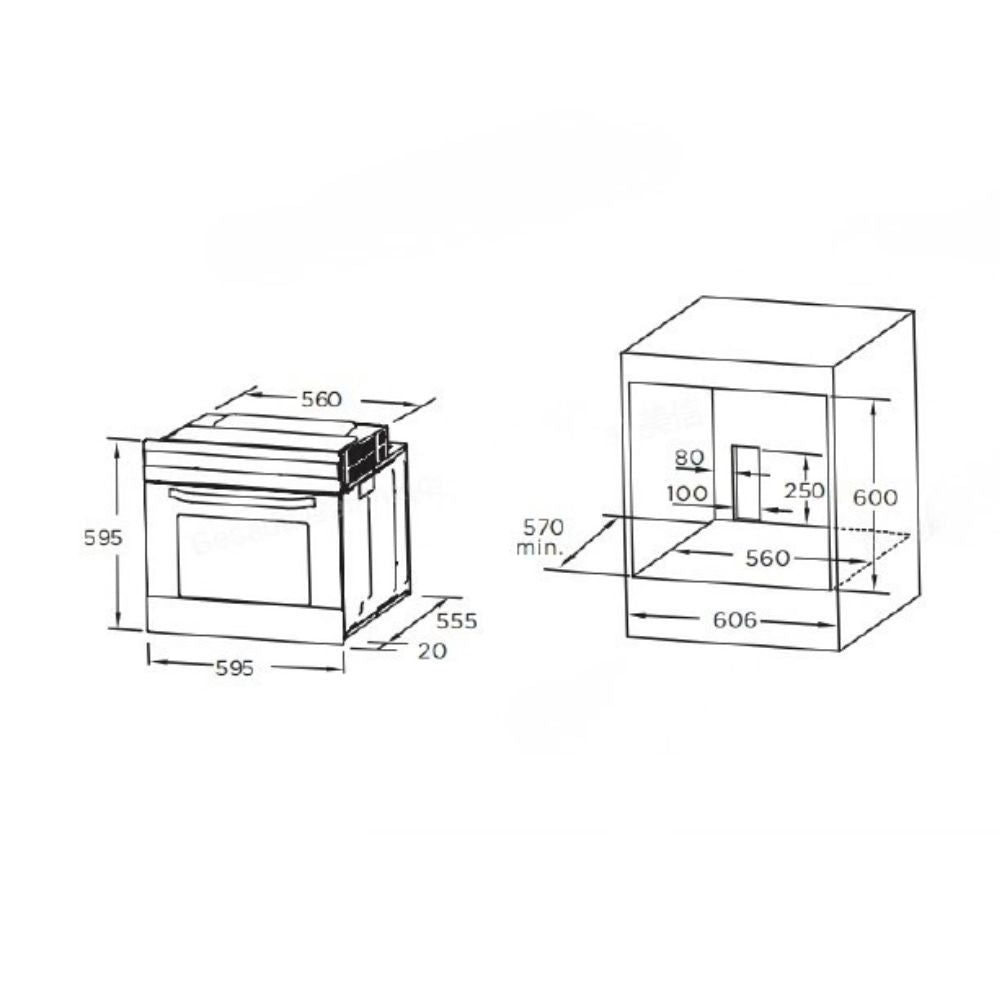 Forno statico Midea MO704STX 70 litri doppia manopola classe A inox