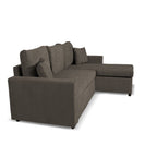 Divano angolare con penisola reversibile Golf e letto estraibile tessuto Enjoy 9 Khaki