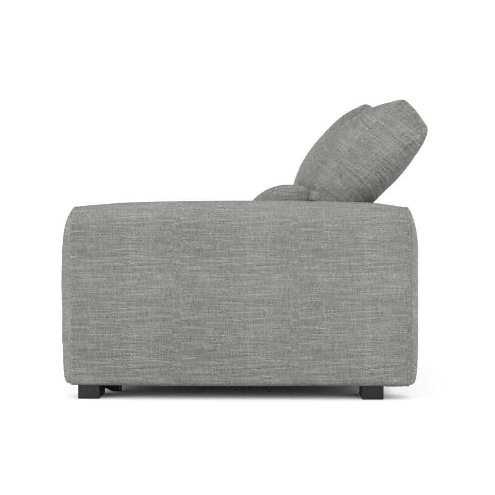 2-Sitzer-Sofa mit extragroßer Schlittenkufe aus grauem Stoff - Raffi