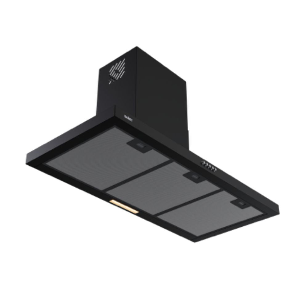 Hotte murale en acier coloris noir 90 cm - Samet Embla 90