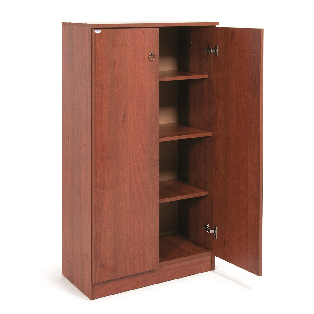 Schuhschrank mit Türen und Einlegeböden, Farbe Antiknussbaum, 71x130H cm – Gabriella
