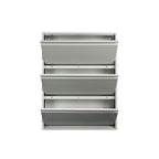Scarpiera in metallo 3 ante colore grigio 80x14x103.2 cm Slim Emy