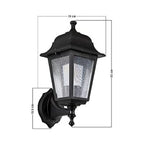 Lampada a parete colore nero abs triangolare MDL2826