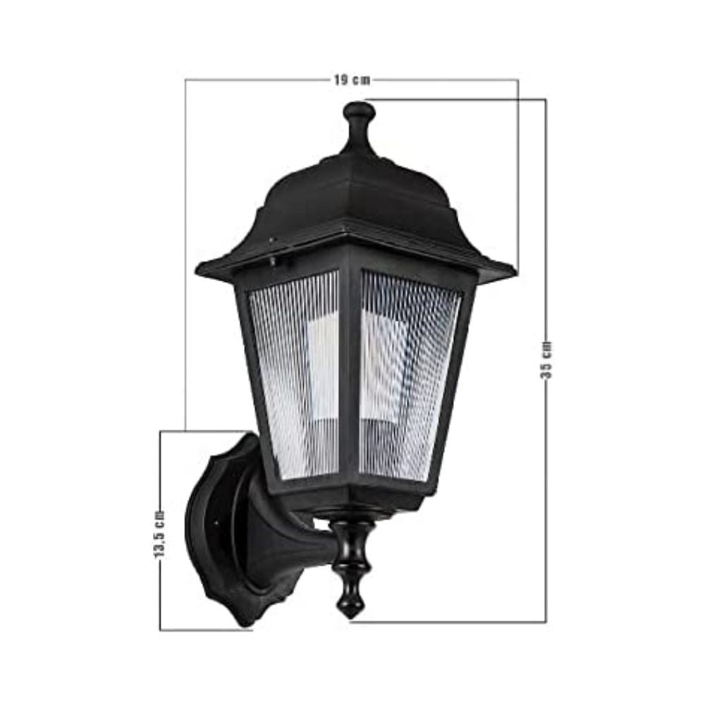 Applique murale triangulaire noire en ABS MDL2826