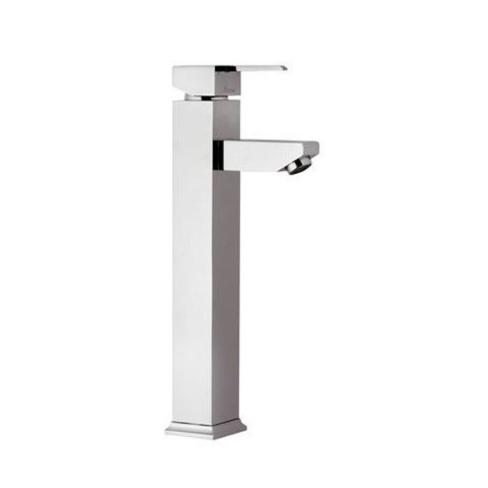 Miscelatore lavabo bagno in ottone finitura cromato - Quadra