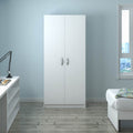 Armoire à deux portes couleur blanc frêne 91x210H cm - ARM290
