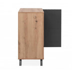 Sideboard mit 2 Türen und Einlegeböden, Farbe Eiche und Anthrazit 80x85H cm - Medan01D