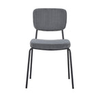 Set 4 sedie imbottite colore grigio scuro 44x55x83H Juno