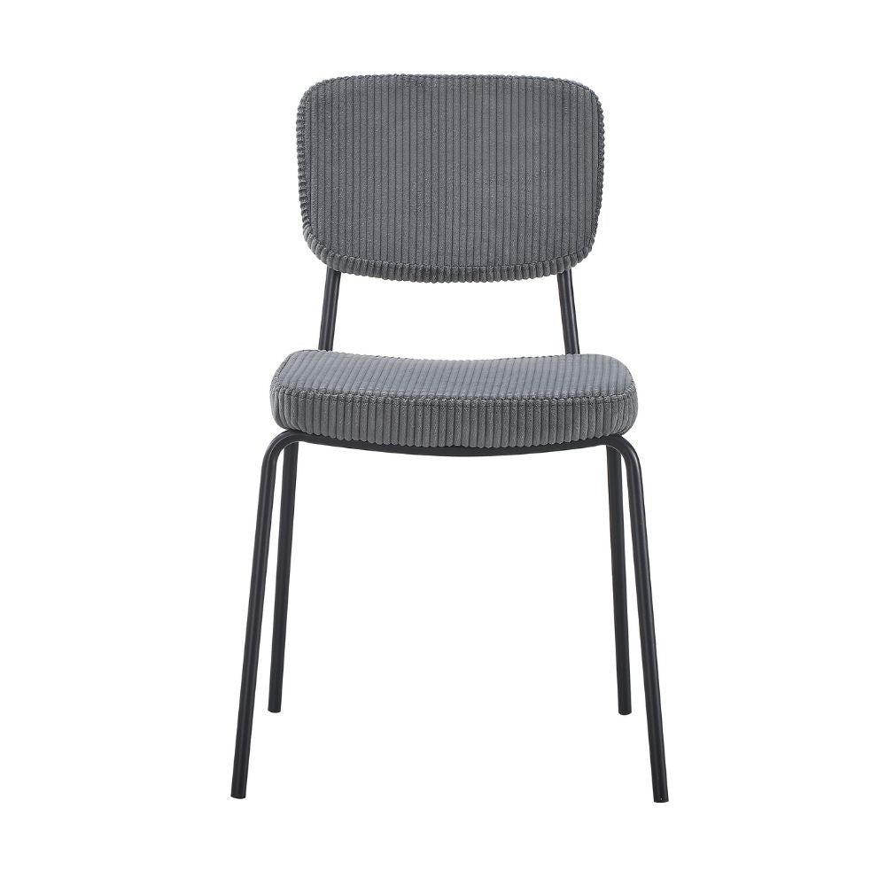 Set 4 sedie imbottite colore grigio scuro 44x55x83H Juno