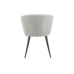 Set 2 sedie in tessuto grigio e piedi in metallo colore nero - Krid