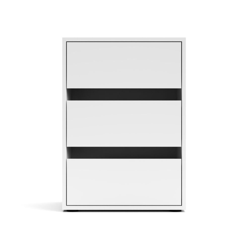 Cassettiera con 3 cassetti colore bianco 50.8x39.6x71.3H cm - Smart ST2