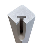 SET 4 PYRAMIDENFÖRMIGE FÜSSE 52X52 H.74MM (FERTIGMAß) ESCHE WEISS