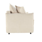 Divano letto con contenitore tessuto colore panna 217x95H cm - Gioia