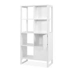 Credenza a giorno 83,5x165h cm bifacciale con ripiani colore bianco - Sumatra20A
