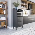 Mobile multiuso con cassetti 60x136H cm color antracite - Gorki