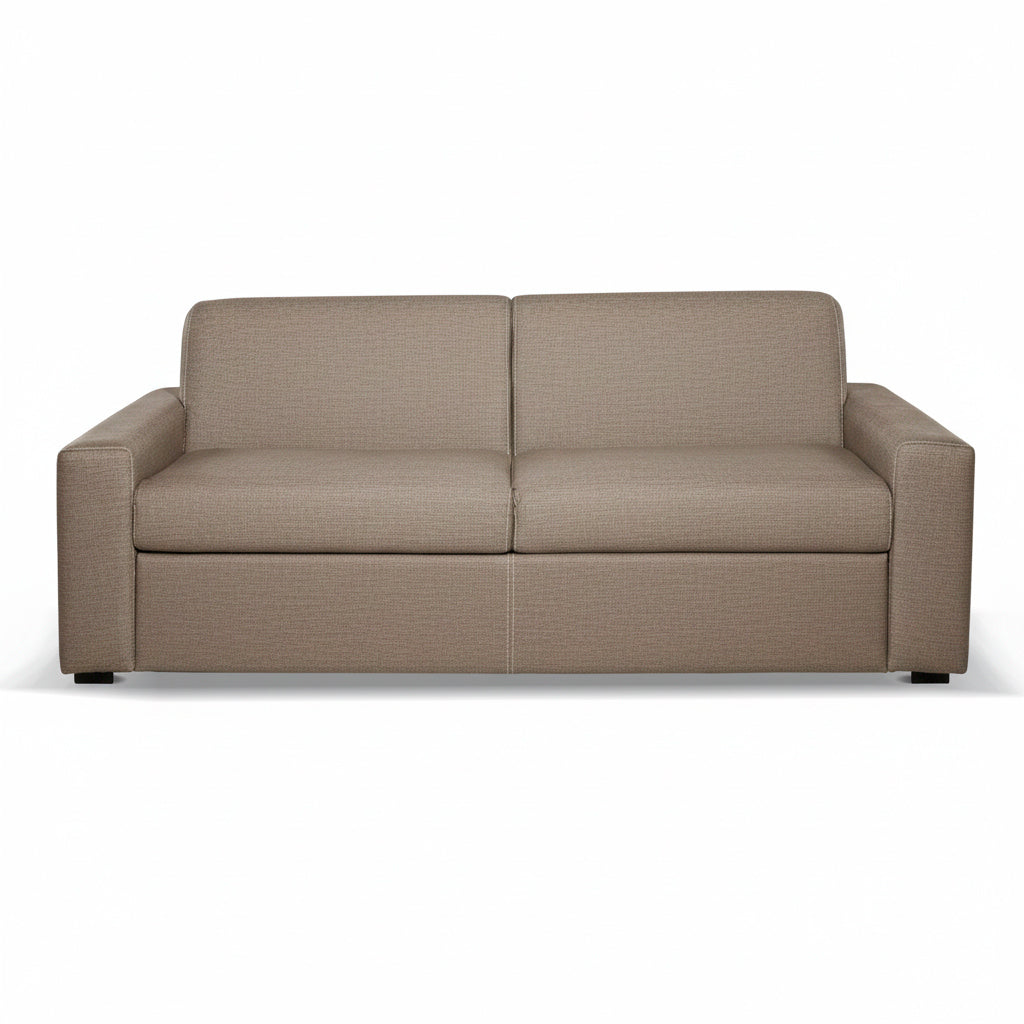 Divano letto 3 posti tessuto Queens colore camel 200x98x86h Flash