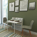 Table bureau escamotable blanc 80x20x93H cm - Maso