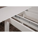 Runder ausziehbarer Tisch in Weiß 100x76H cm - Circe