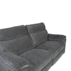 3-Sitzer-Sofa mit elektrischer Relaxfunktion, Stoff Grau - Boston