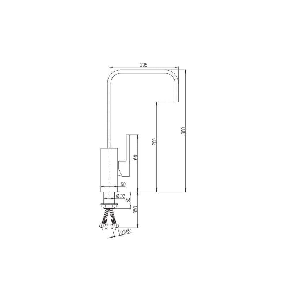 Mitigeur de cuisine chromé Paini 84CR572R DAX