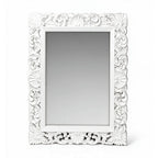 Specchio da parete stile barocco colore bianco 60x80H cm design raffinato