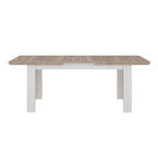Tavolo allungabile con gambe squadrate colore rovere e bianco Forma
