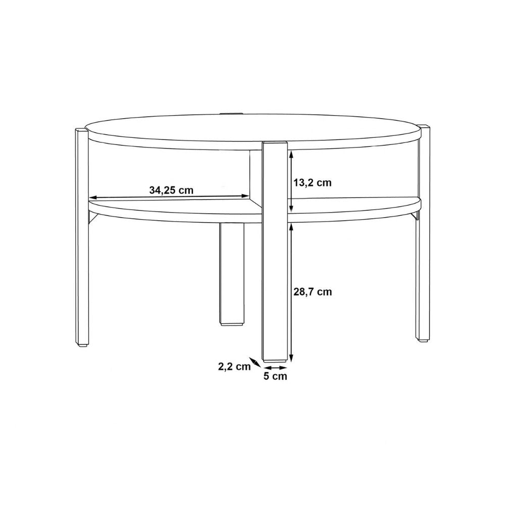 CFTT5024-D78 BEISTELLTISCH AURA EICHEFARBEN