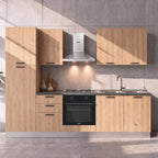 Cucina completa con elettrodomestici colore rovere lis Asti255 Industrie Valentini
