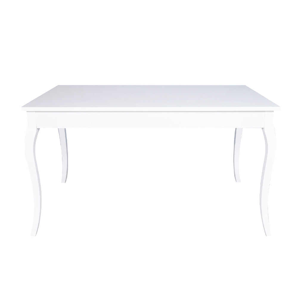 Table à manger rectangulaire extensible blanc frêne 140 cm - Liberty