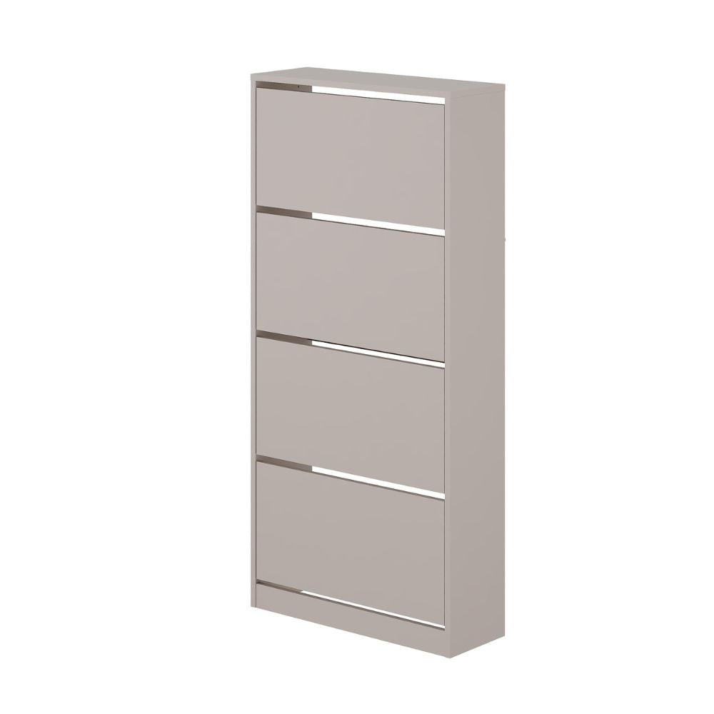 Scarpiera con quattro ante a ribalta colore light mocha 73x154,5H cm - SHC54