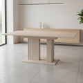 Tavolo allungabile con allunga centrale 40 cm colore cashmere 130x85x75H Sone