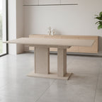 Tavolo allungabile con allunga centrale 40 cm colore cashmere 130x85x75H Sone