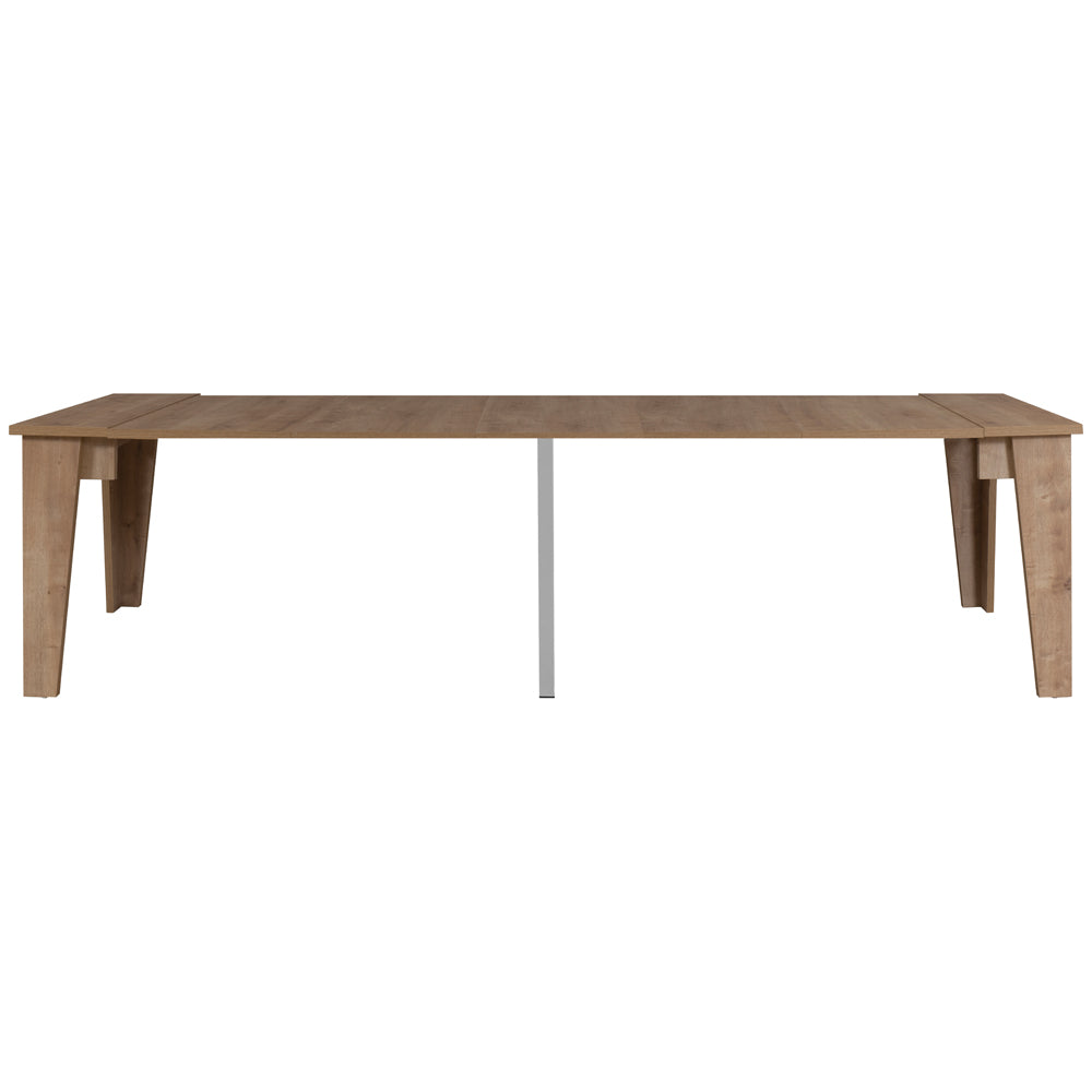 Ausziehbarer Konsolentisch, Eichenfarbe, 50x90 cm – Natron