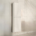 Colonne de salle de bain suspendue avec 2 portes laquée blanche 35x31x150H cm - Moider
