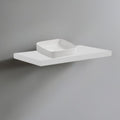 Mensolone da bagno colore bianco 100x47 cm con lavabo da appoggio incluso