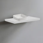 Mensolone da bagno colore bianco 100x47 cm con lavabo da appoggio incluso