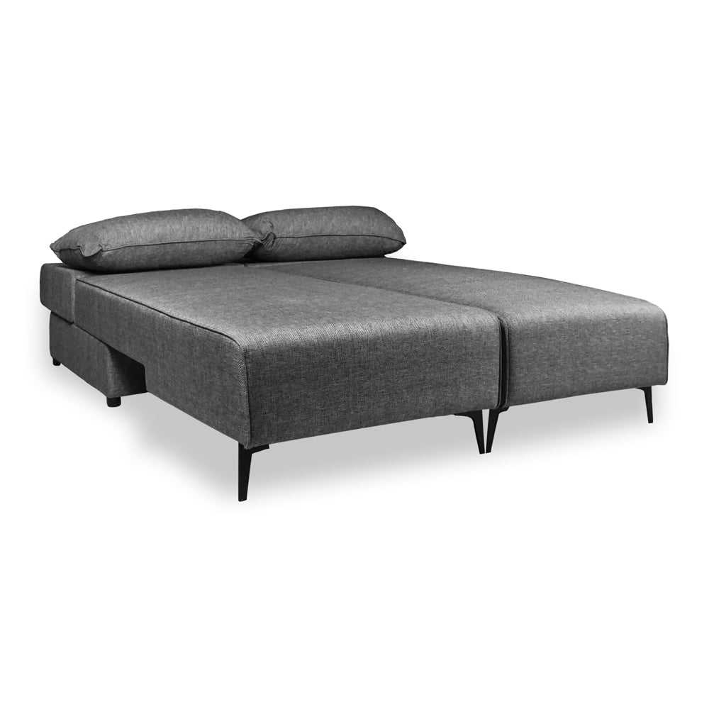 Modulares 3-Sitzer-Schlafsofa mit ausziehbarer Chaise Longue grau 290x75H cm - Armada