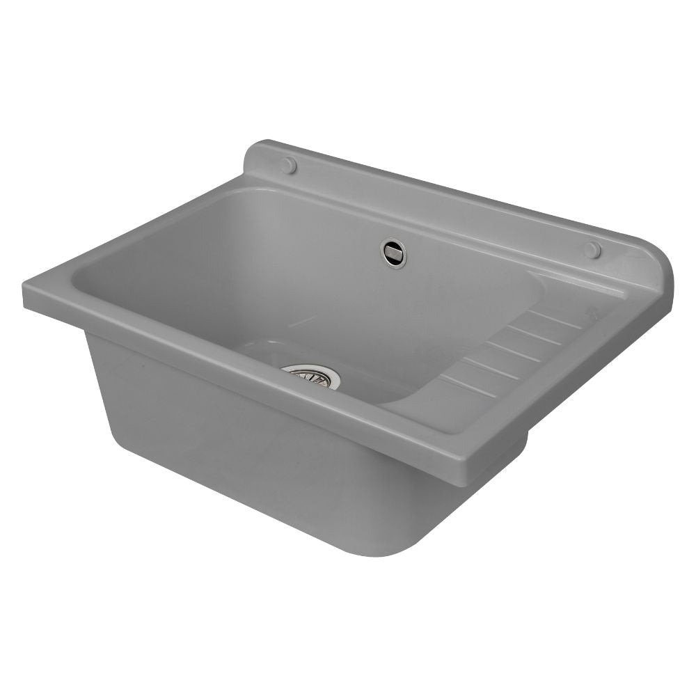 Lavatoio Pilozzo a muro 58x38 cm in polipropilene grigio 2051FGSCAT