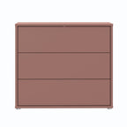 Commode 3 tiroirs couleur terre cuite 95x41.5x83 Medea