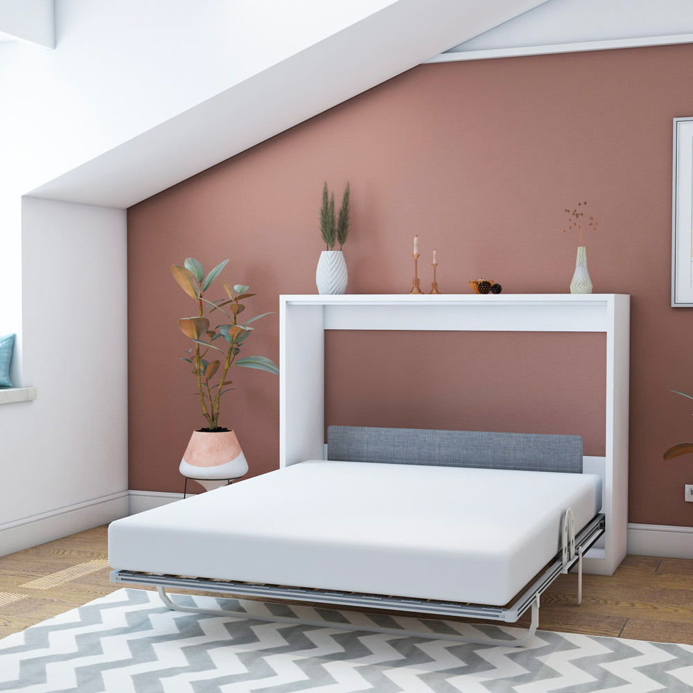 Letto matrimoniale pieghevole a scomparsa colore bianco 164x120H cm - Capsule