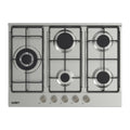 Piano cottura a gas in acciaio inox 5 fuochi 70 cm - Ercole 2.0