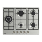 Piano cottura a gas in acciaio inox 5 fuochi 70 cm - Ercole 2.0