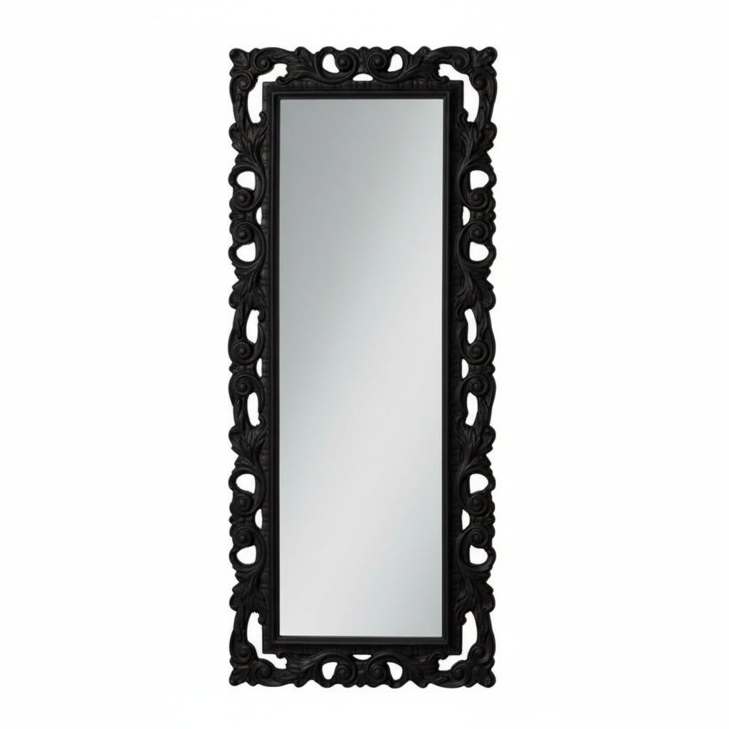 Specchiera 76x180 cm. colore nero lucido Anna