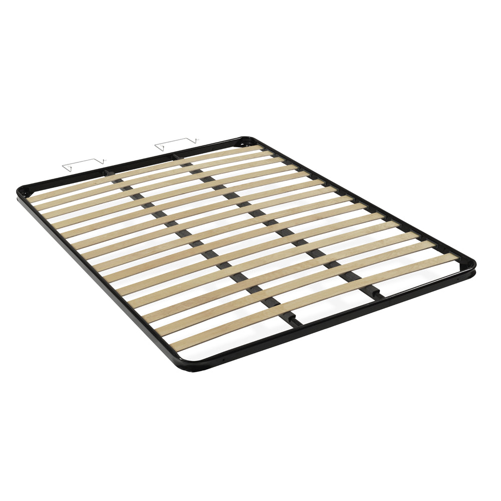 Sommier à lattes double pour lit coffre avec arrêts matelas 160x190 cm
