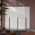 Armadio 6 ante battenti bianco portland e maniglie nero opaco 276x250H cm - Coco