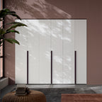 Armadio 6 ante battenti bianco portland e maniglie nero opaco 276x250H cm - Coco