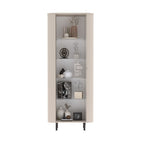 Vetrina anta vetro cashmere 80x43x196 cm con 4 ripiani in vetro Marini