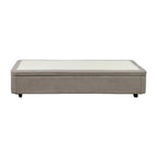 Letto singolo con contenitore in tessuto taupe 82x192x39H Sommier