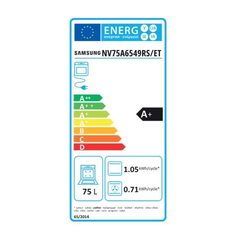 Forno elettrico multifunzione da incasso inox NV75A6549RSET Samsung
